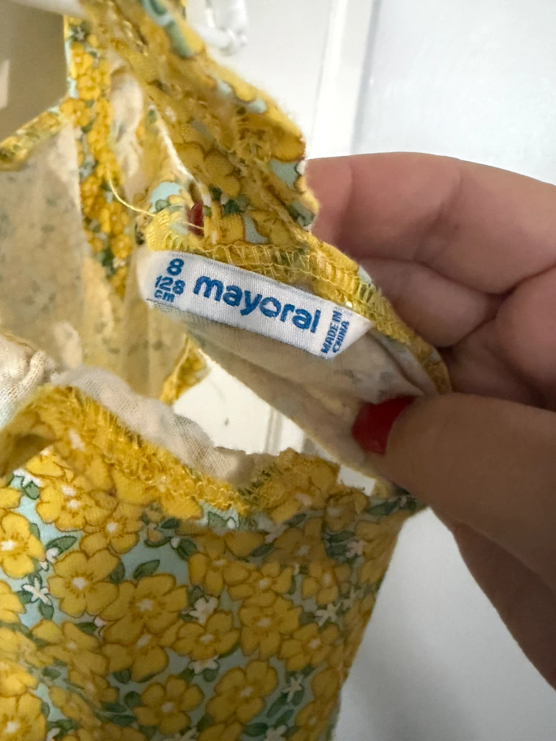 Girls Mayoral Yellow Floral Dress - Size 8 - photo 3