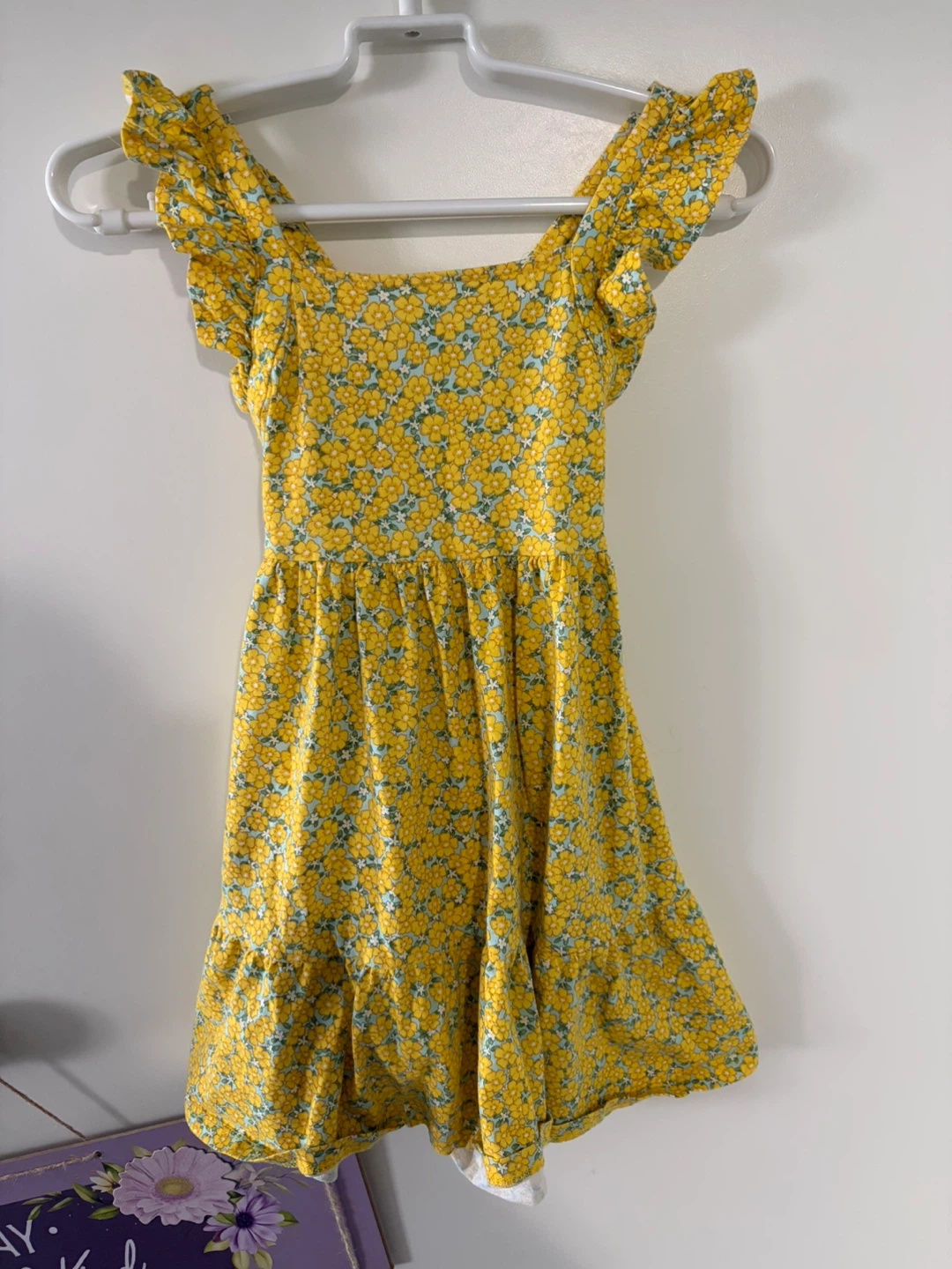 Girls Mayoral Yellow Floral Dress - Size 8