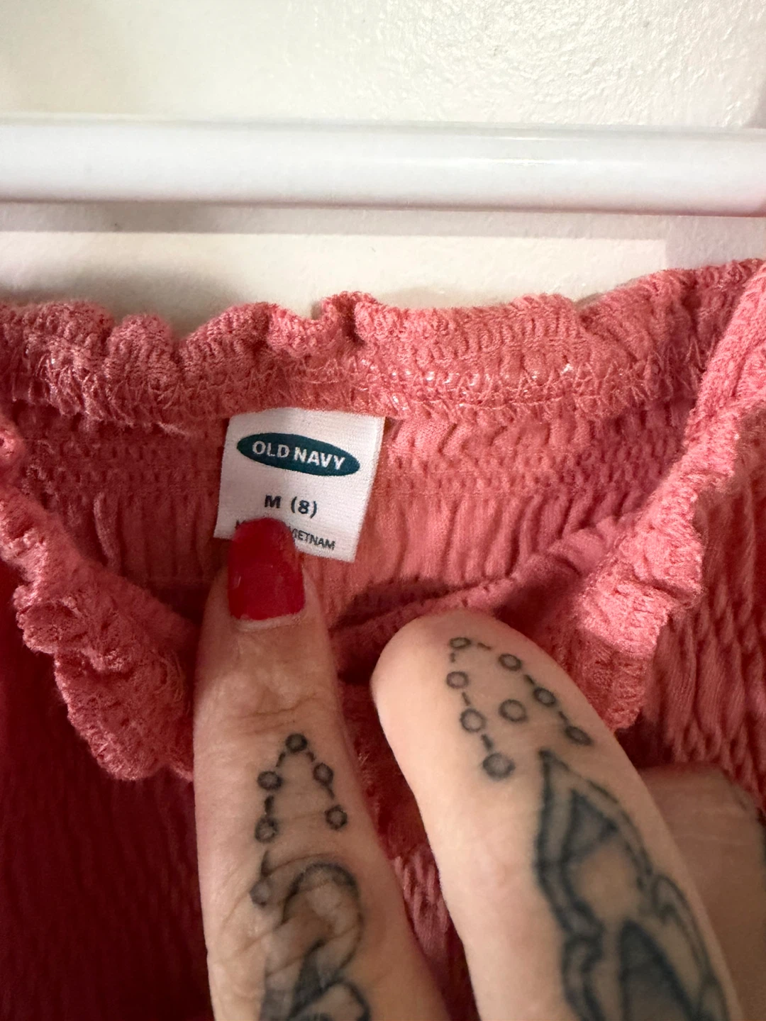 Kids Old Navy Pink Smocked Tank Top - Size M (8) - photo 2