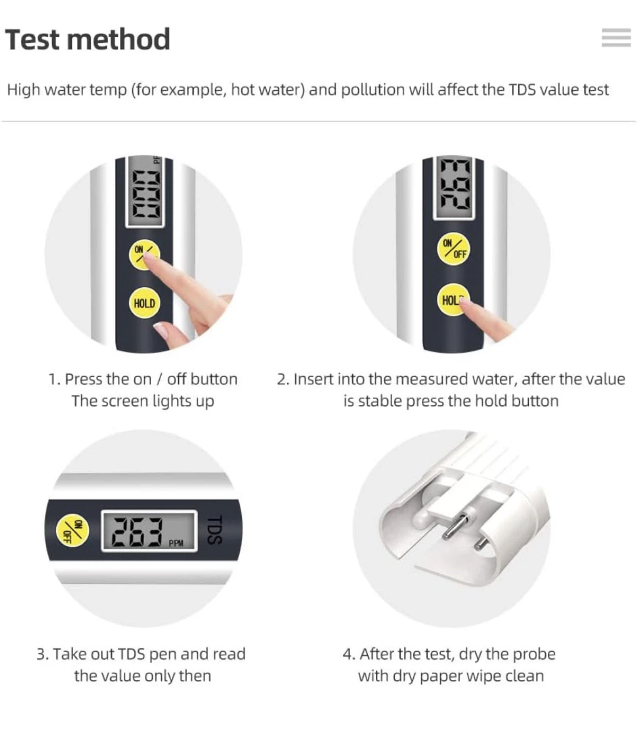 Digital TDS Water Quality Tester Meter - photo 5