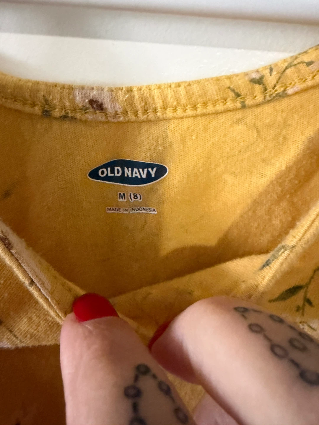 Kids Old Navy Yellow Floral Ruffle Tank Top Size M (8) - photo 2
