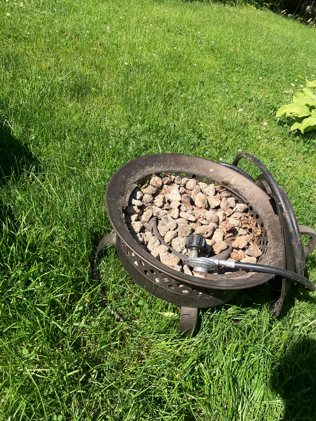 Propane Fire Pit with Cover and Hose - photo 2