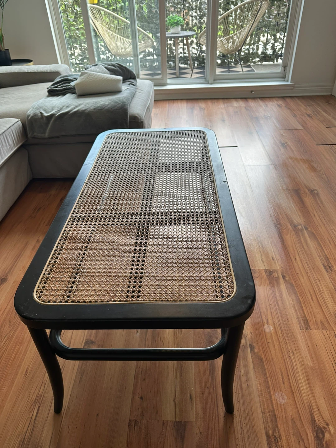 Black Cane Coffee Table