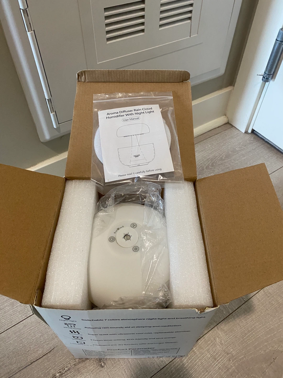 Aroma Diffuser Rain Cloud Humidifier with Night Light - photo 2