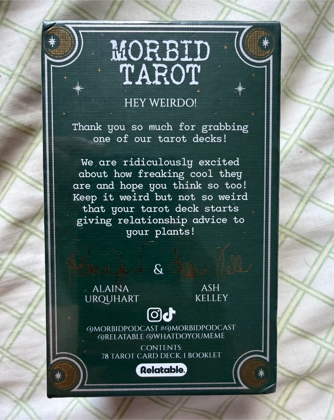Sealed Morbid Tarot Deck Podcast x Relatable - photo 2