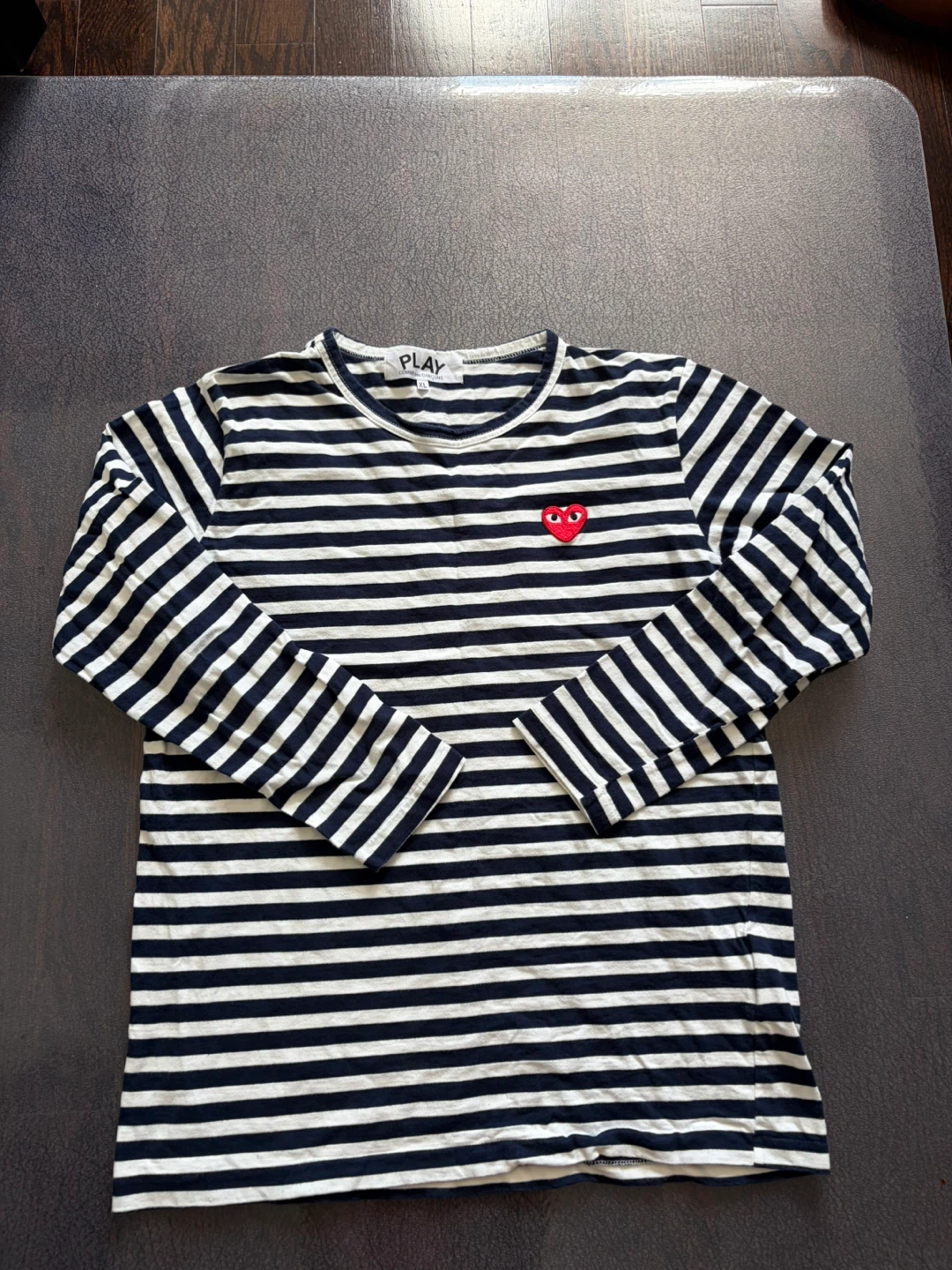 PLAY COMME des GARÇONS Striped Long Sleeve Shirt XL