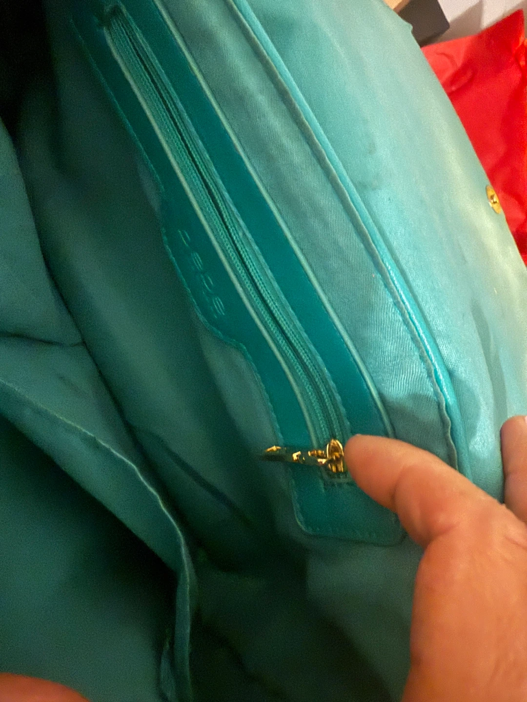 Bebe Teal Quilted Chain Shoulder Bag - photo 4