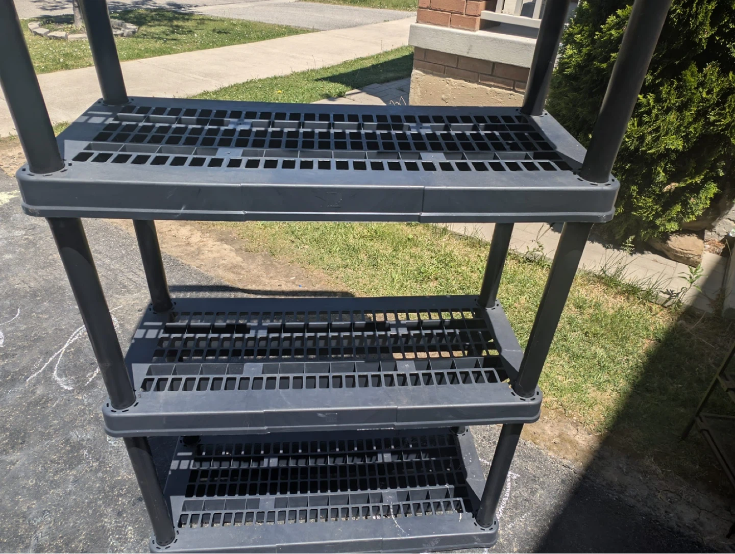 Dark Grey Plastic Shelving Unit