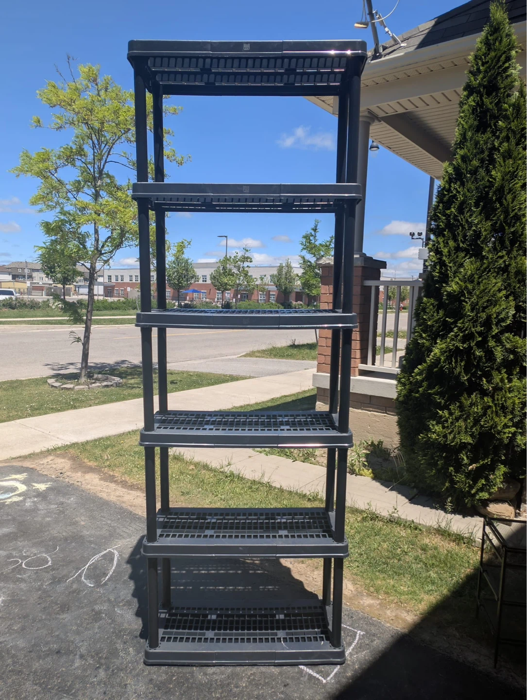Dark Grey Plastic Shelving Unit - photo 2