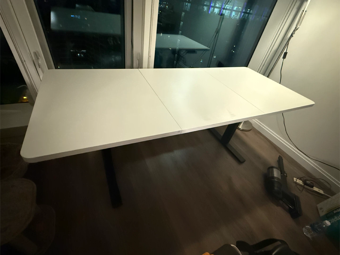VIVO Standing Desk Frame with White Tabletop