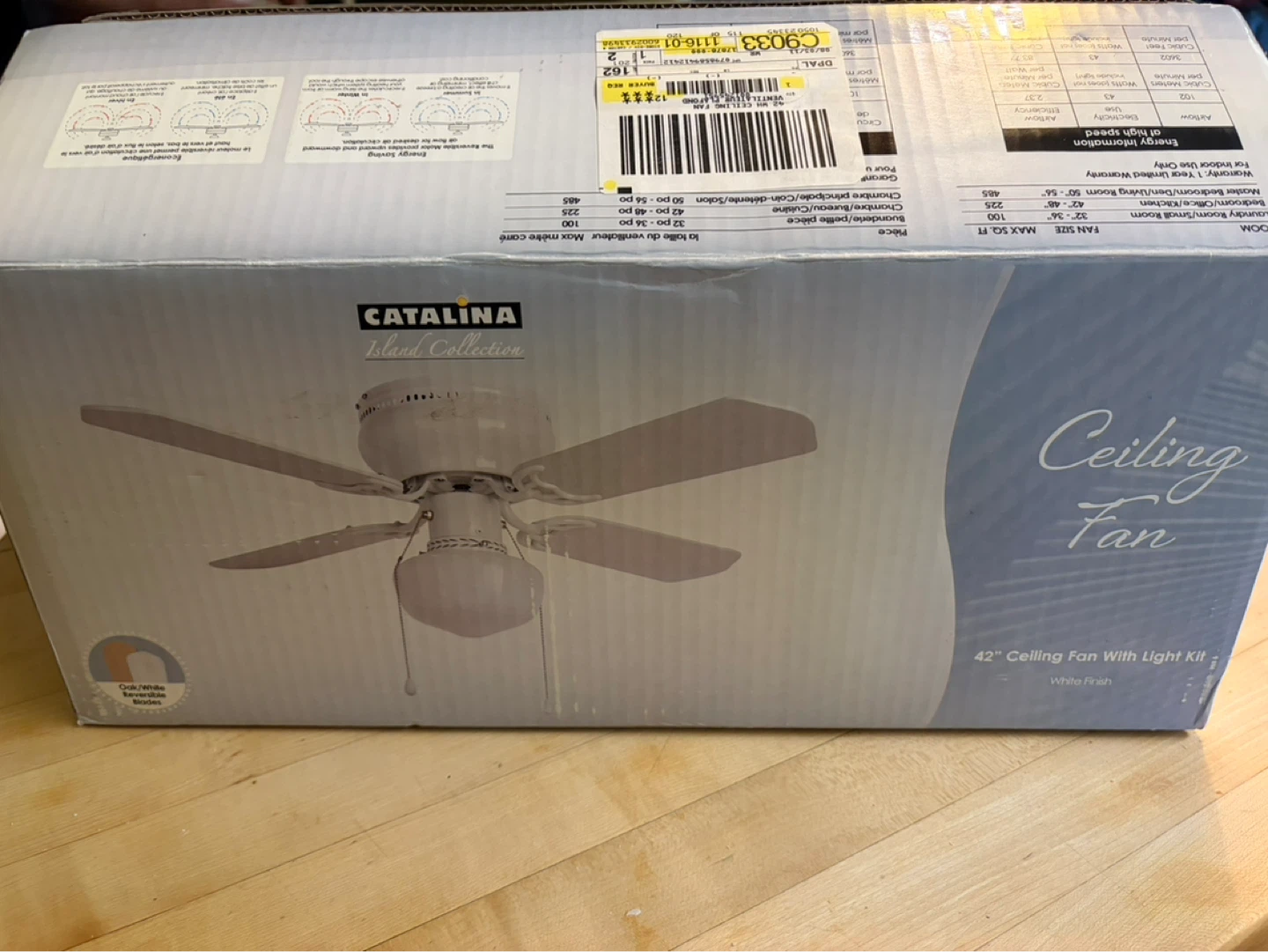 Brand new Catalina 42" Ceiling Fan with Light Kit
