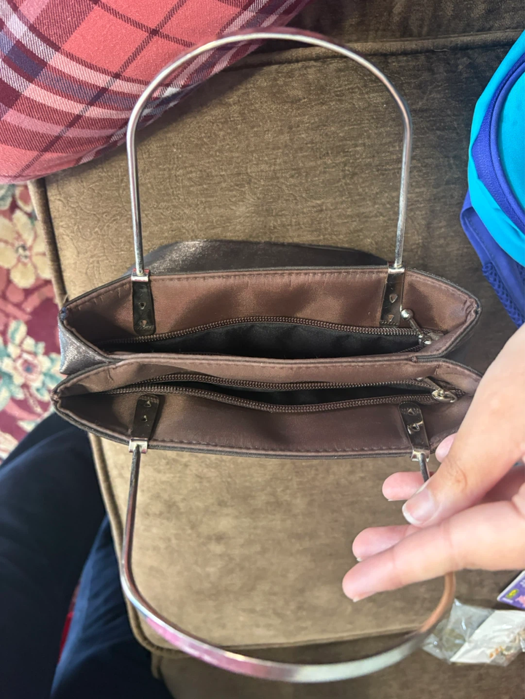 Prada Dark Brown Nylon Top Handle Bag - photo 3