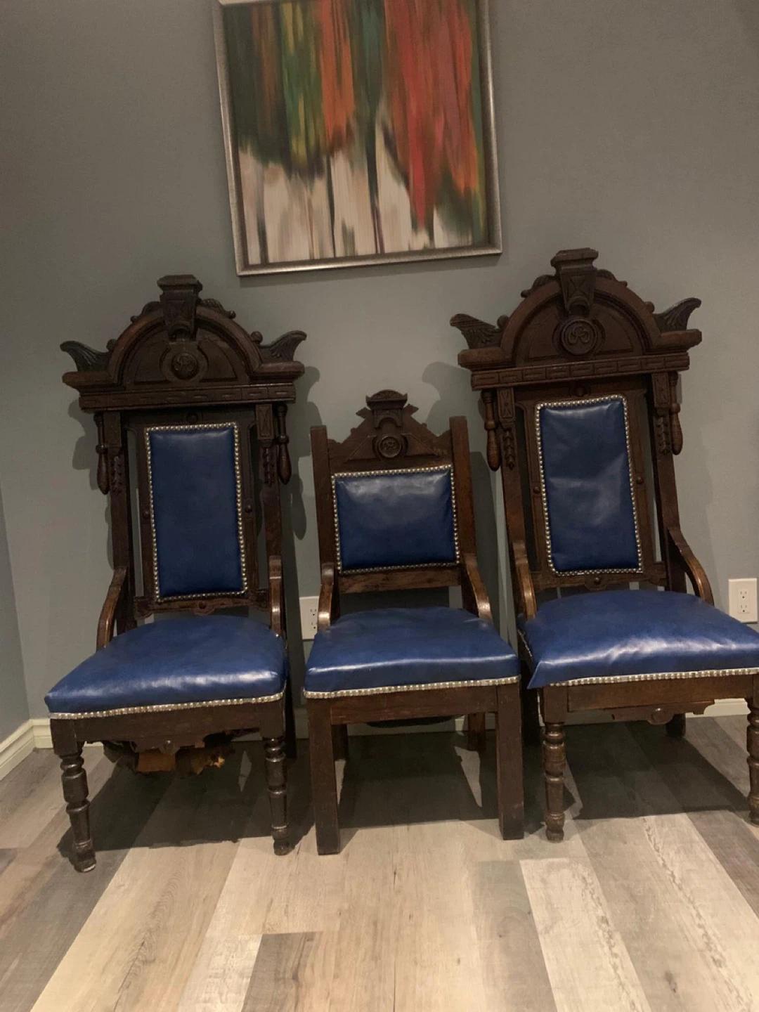 Vintage set of three chairs - photo 3