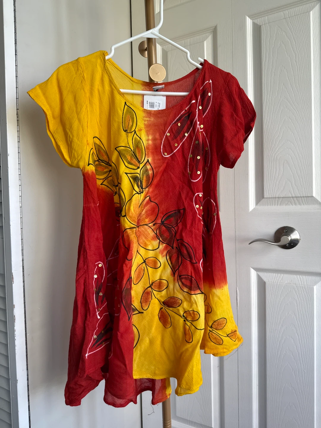 FHA of New York Dress - Yellow/Red - Free Size