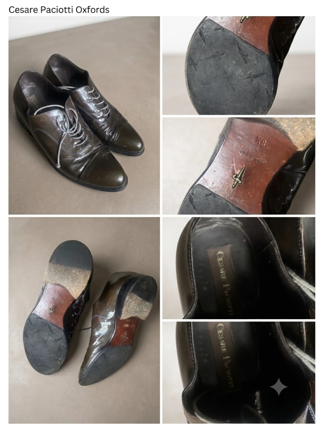 Cesare Paciotti Oxfords 8.5
