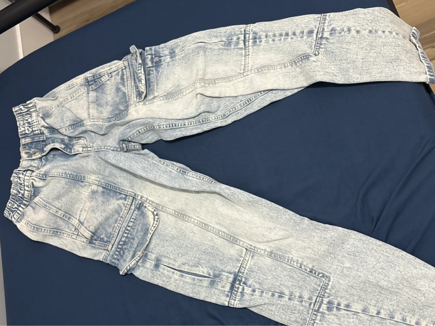 Light Wash Cargo Jeans