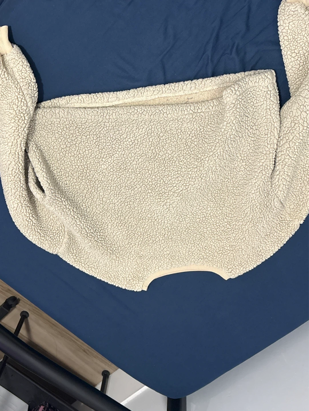 Cream Fleece Cropped Sweater - photo 2