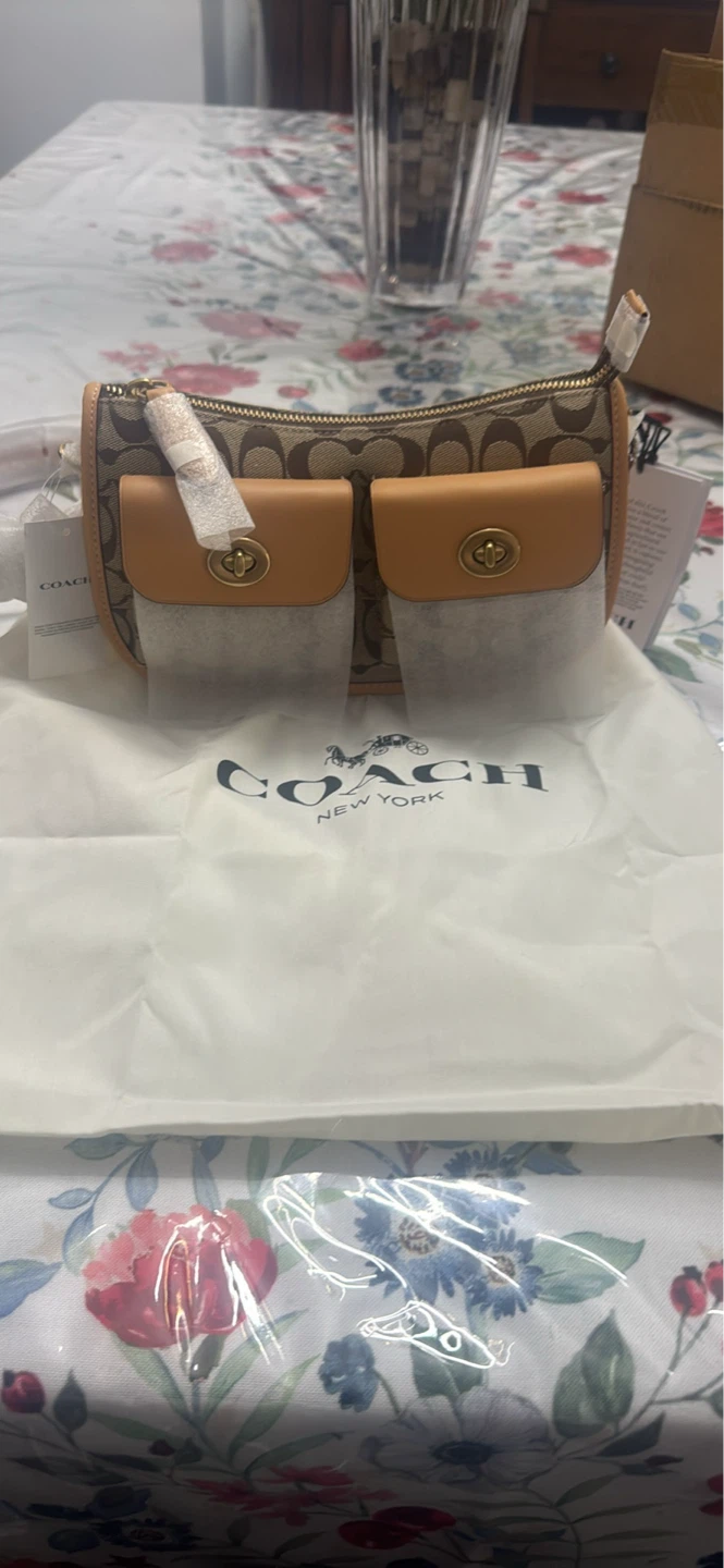 Coach Twin Turnlock Waverly Bag in Signature Jacquard