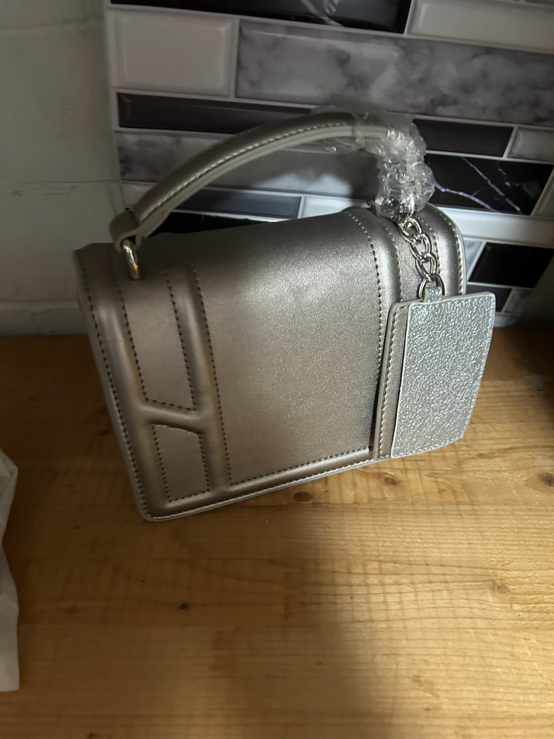Pedro Metallic Silver Shoulder Bag - photo 3