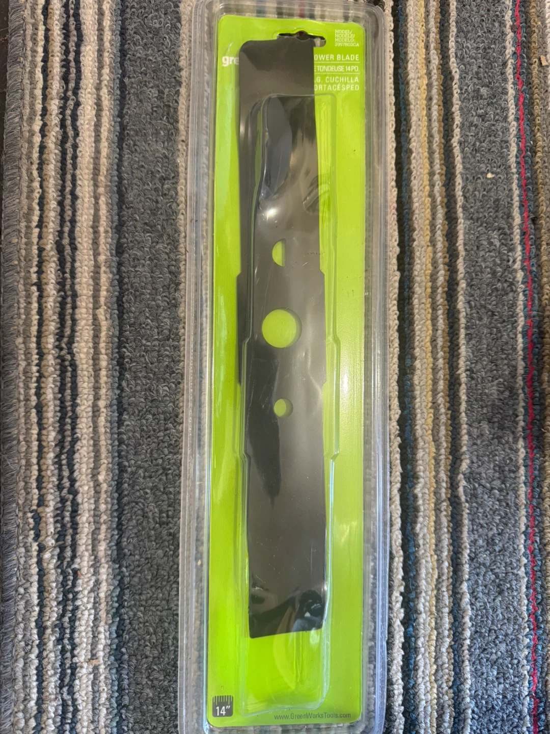Greenworks 14" Mower Blade - photo 3