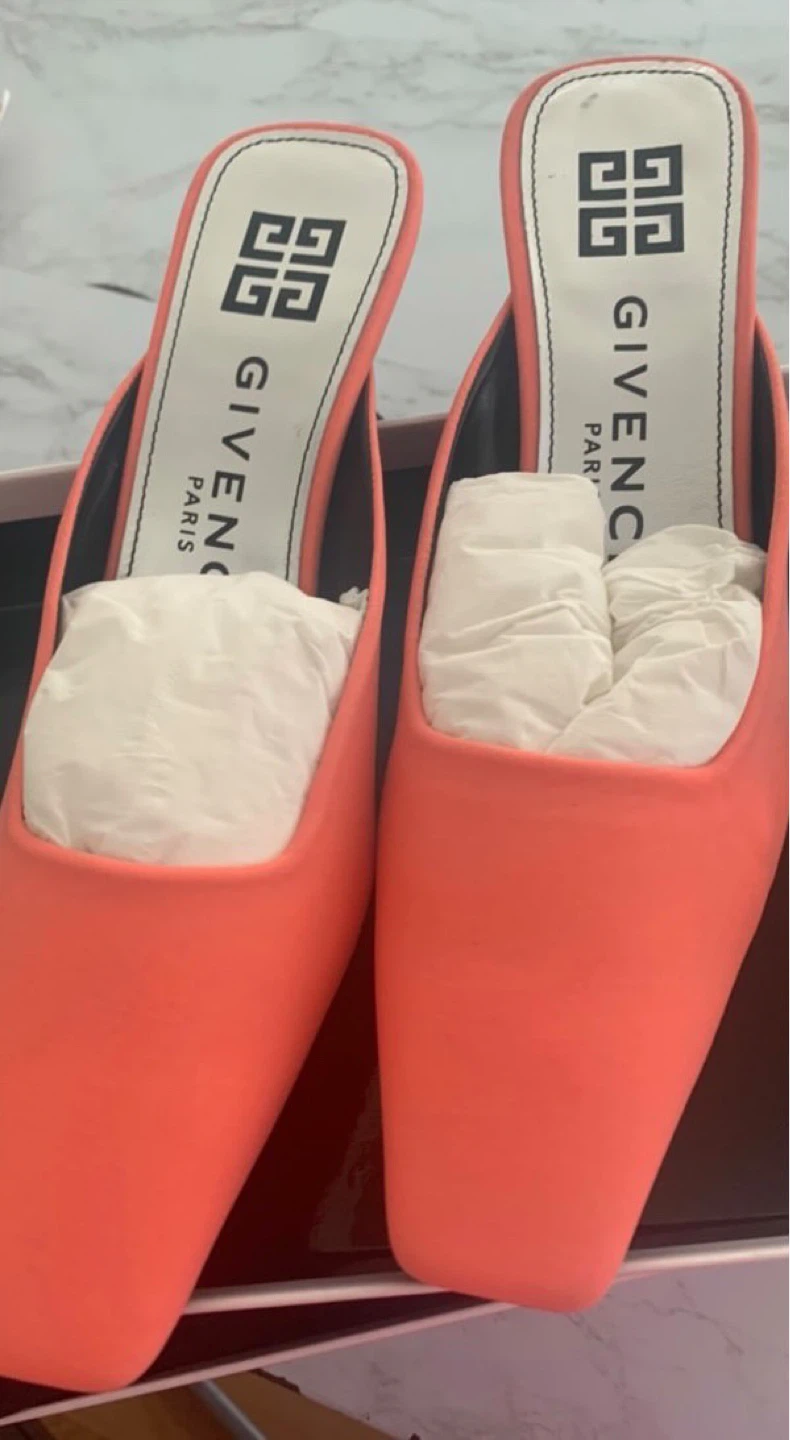 Givenchy Paris Mules - Coral - Size 38