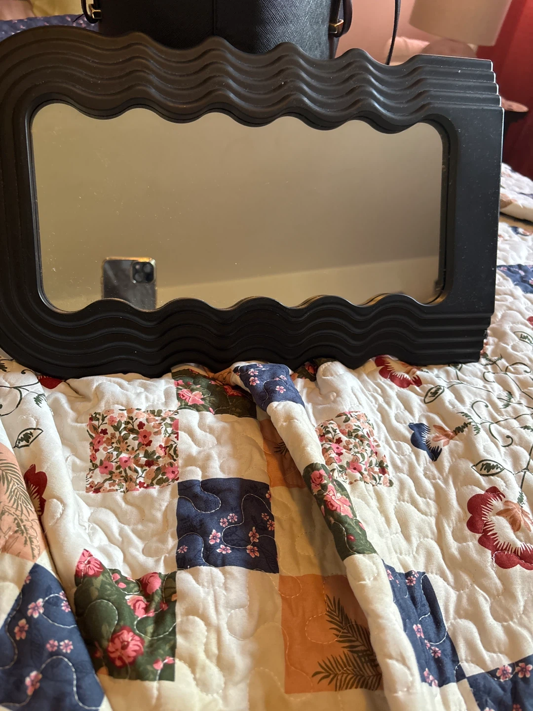 Black Wavy Framed Mirror - photo 3