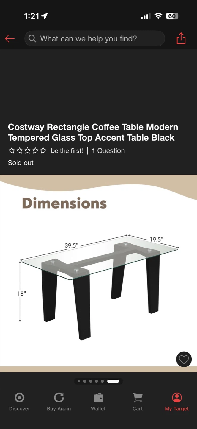 Costway Rectangle Coffee Table - photo 2