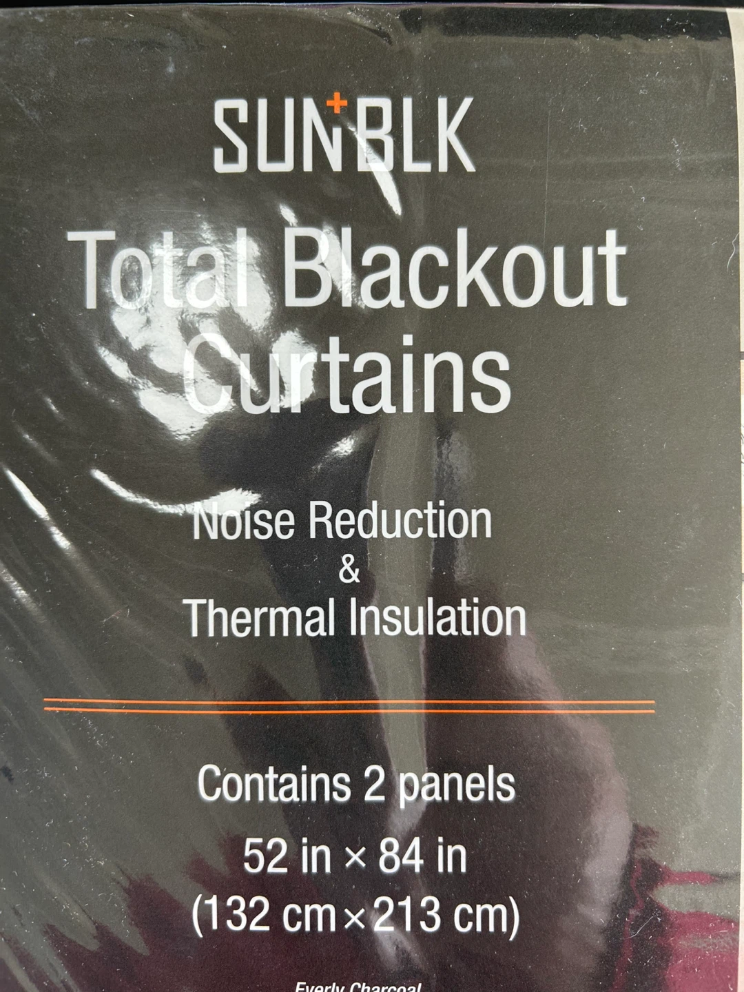 SUNBLK Total Blackout Curtains 52" x 84" - Everly Charcoal - photo 3