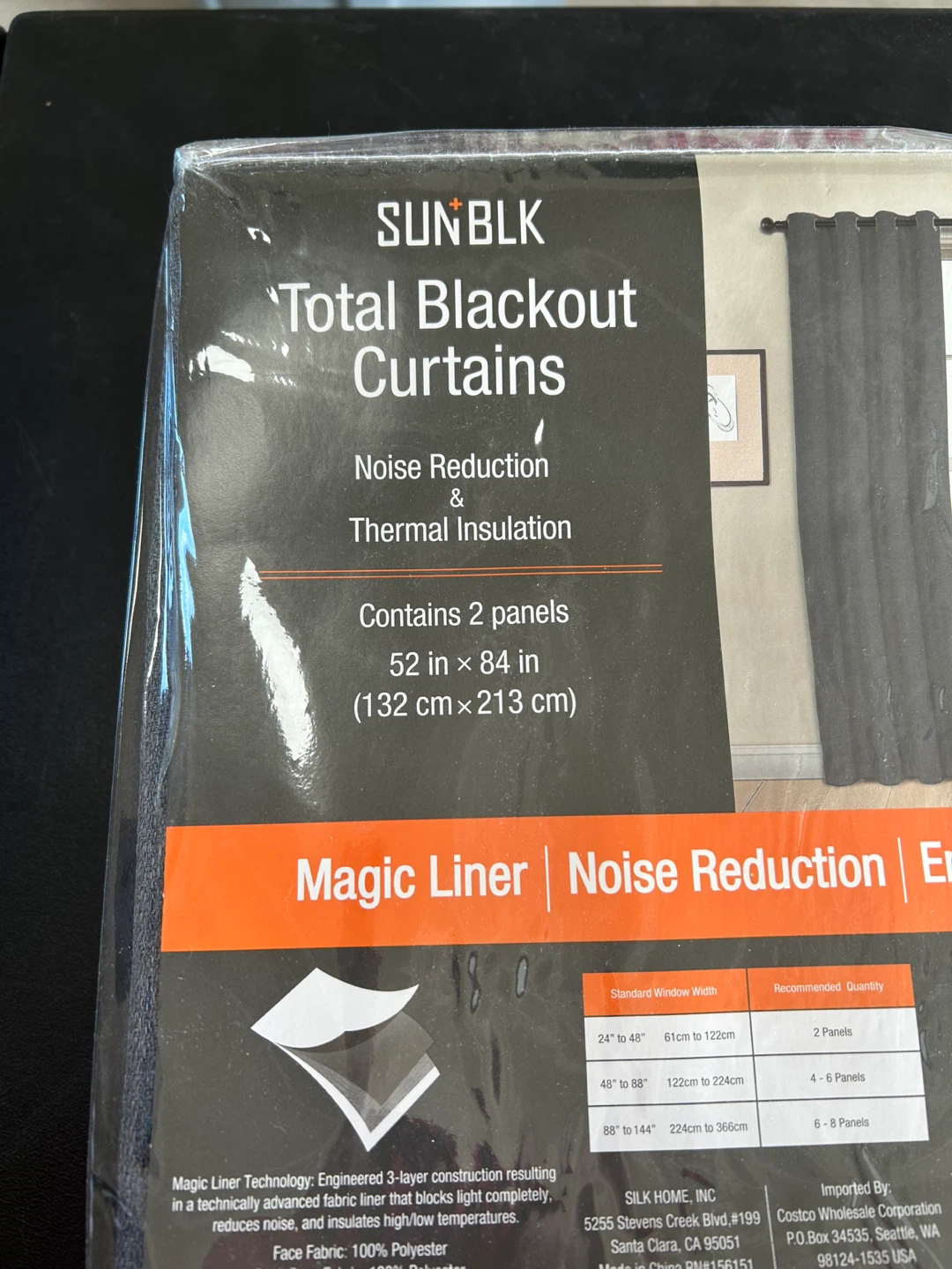 SUNBLK Total Blackout Curtains 52" x 84" - Everly Charcoal - photo 5