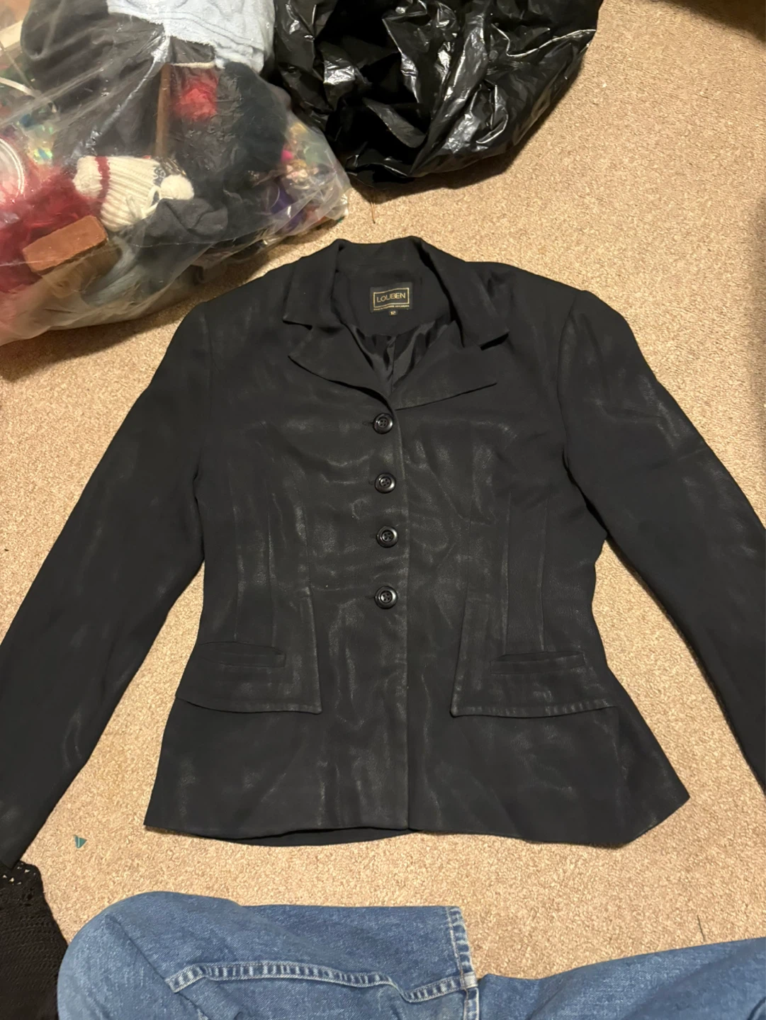 LOUBEN Black Blazer Size 12