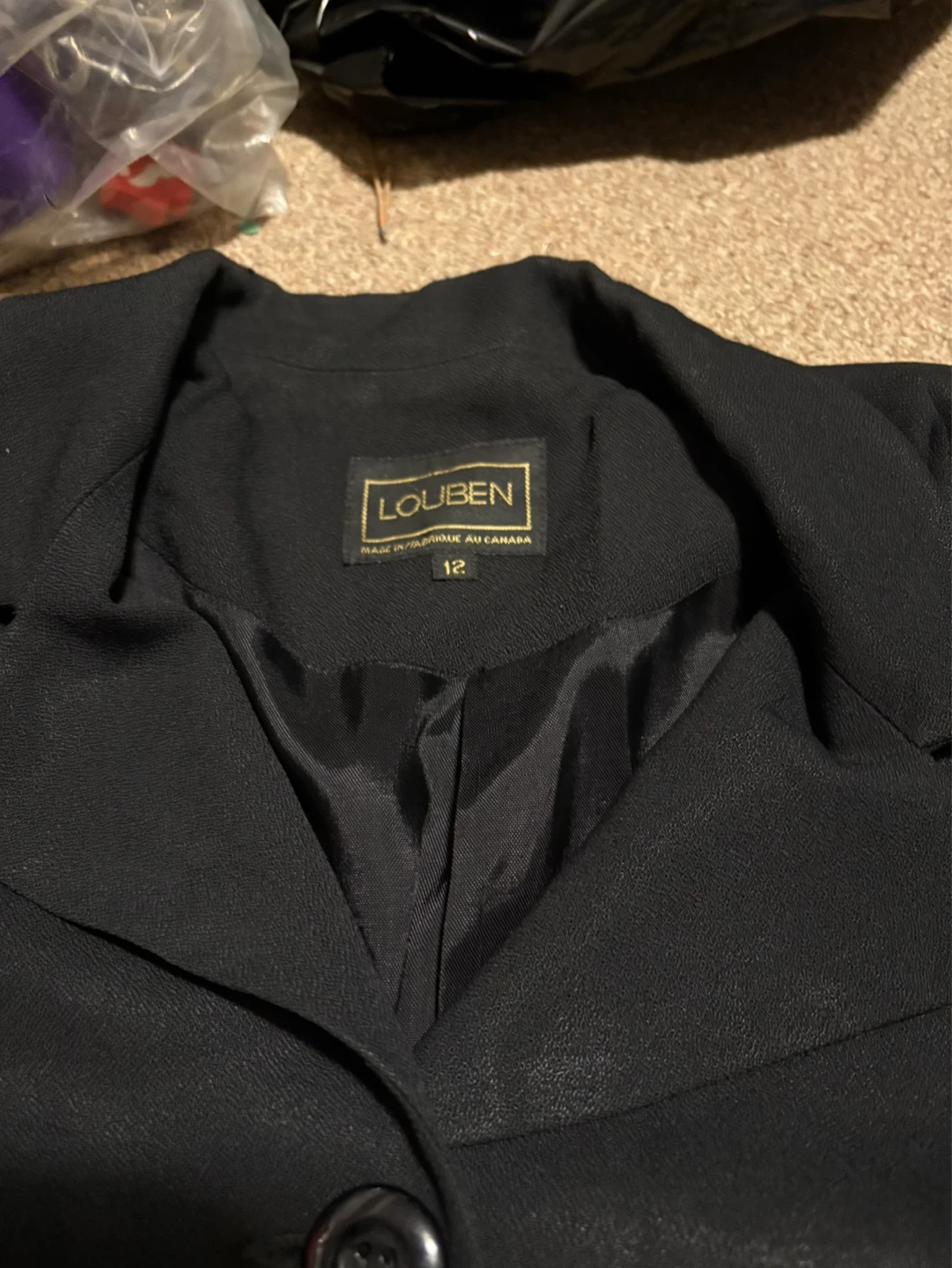 LOUBEN Black Blazer Size 12 - photo 2