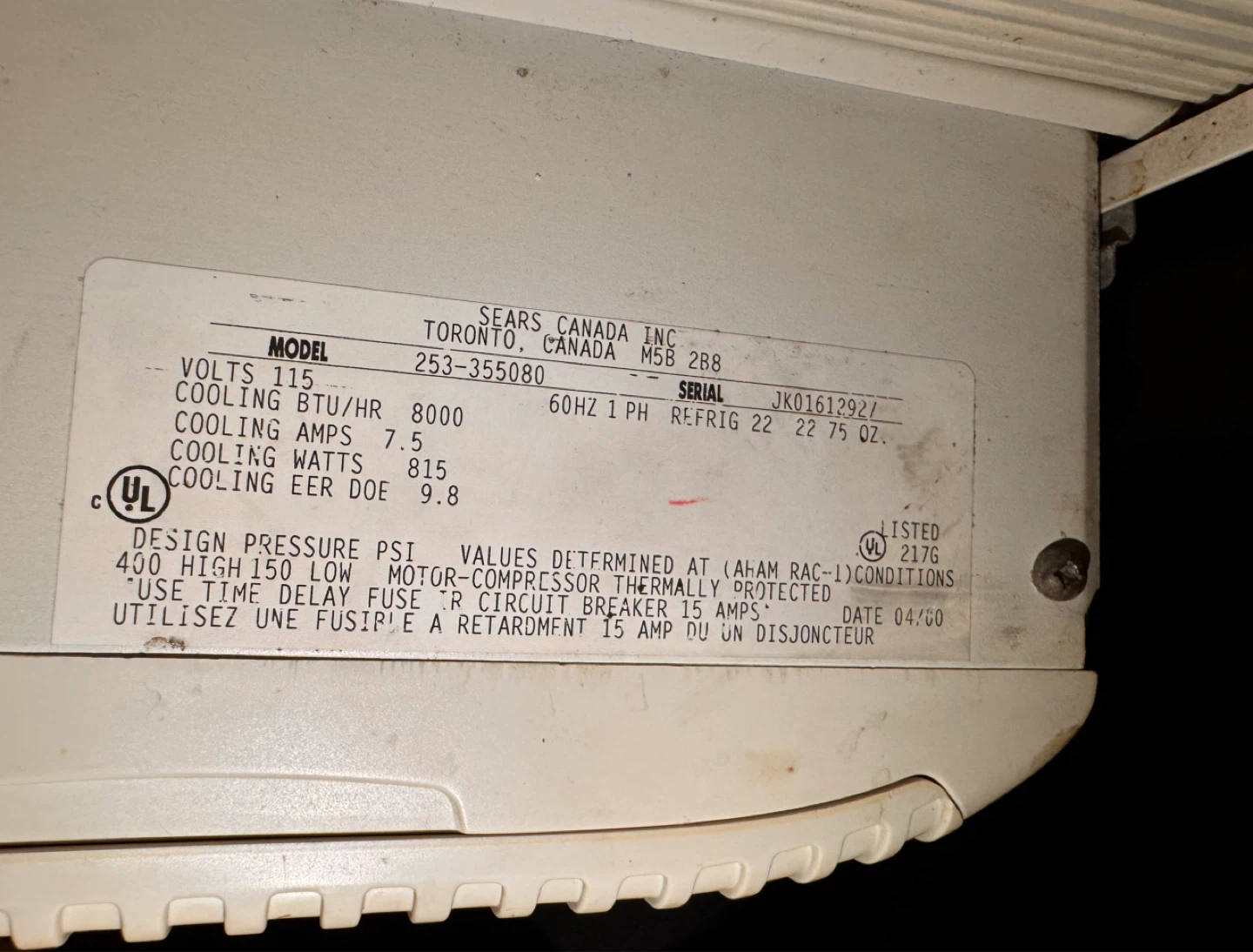 Kenmore Window Air Conditioner - photo 2