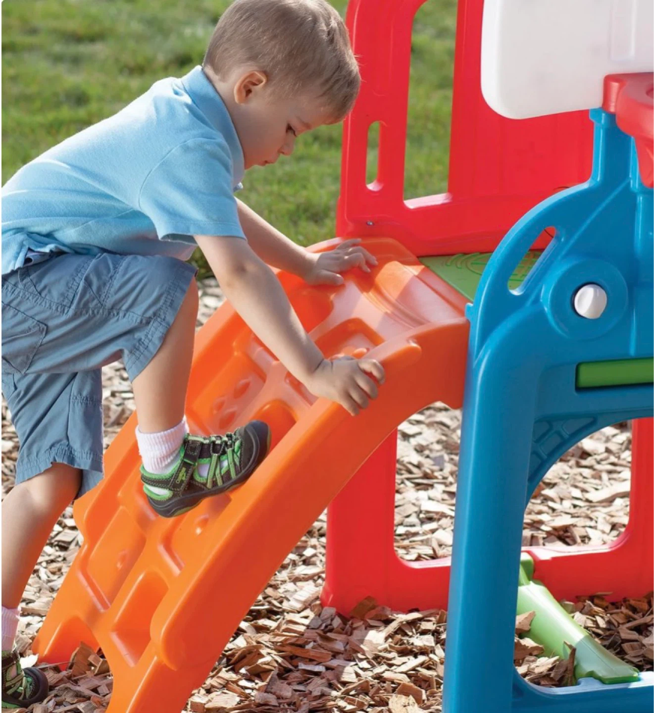 Step2 Game Time Sports Climber Outdoor Playground Slide - photo 4
