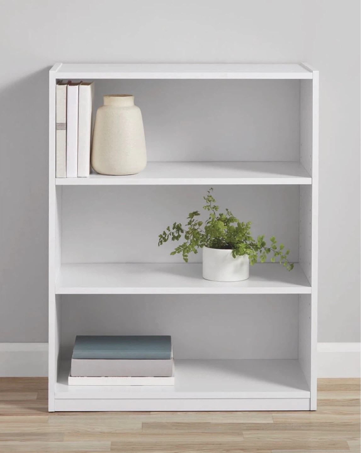 White 3-Shelf Bookcase