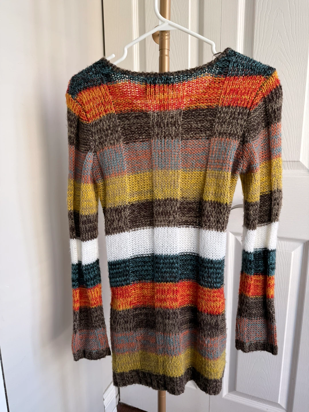 Ultra Flirt Striped Acrylic Sweater Dress - photo 2