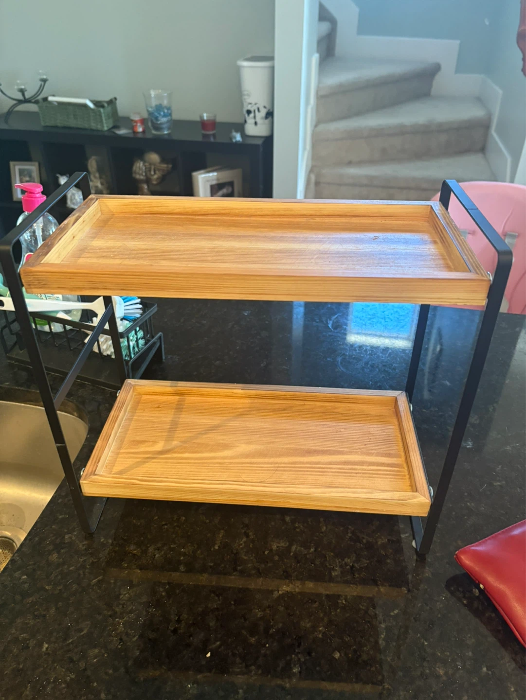 2-Tier Wooden Shelf Unit