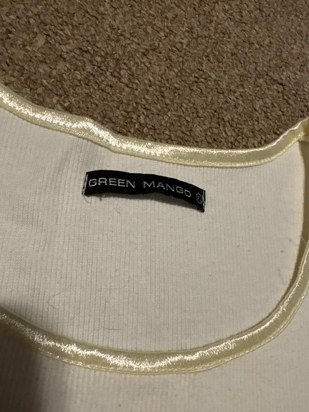 Green Mango Cream Ribbed Top - photo 2