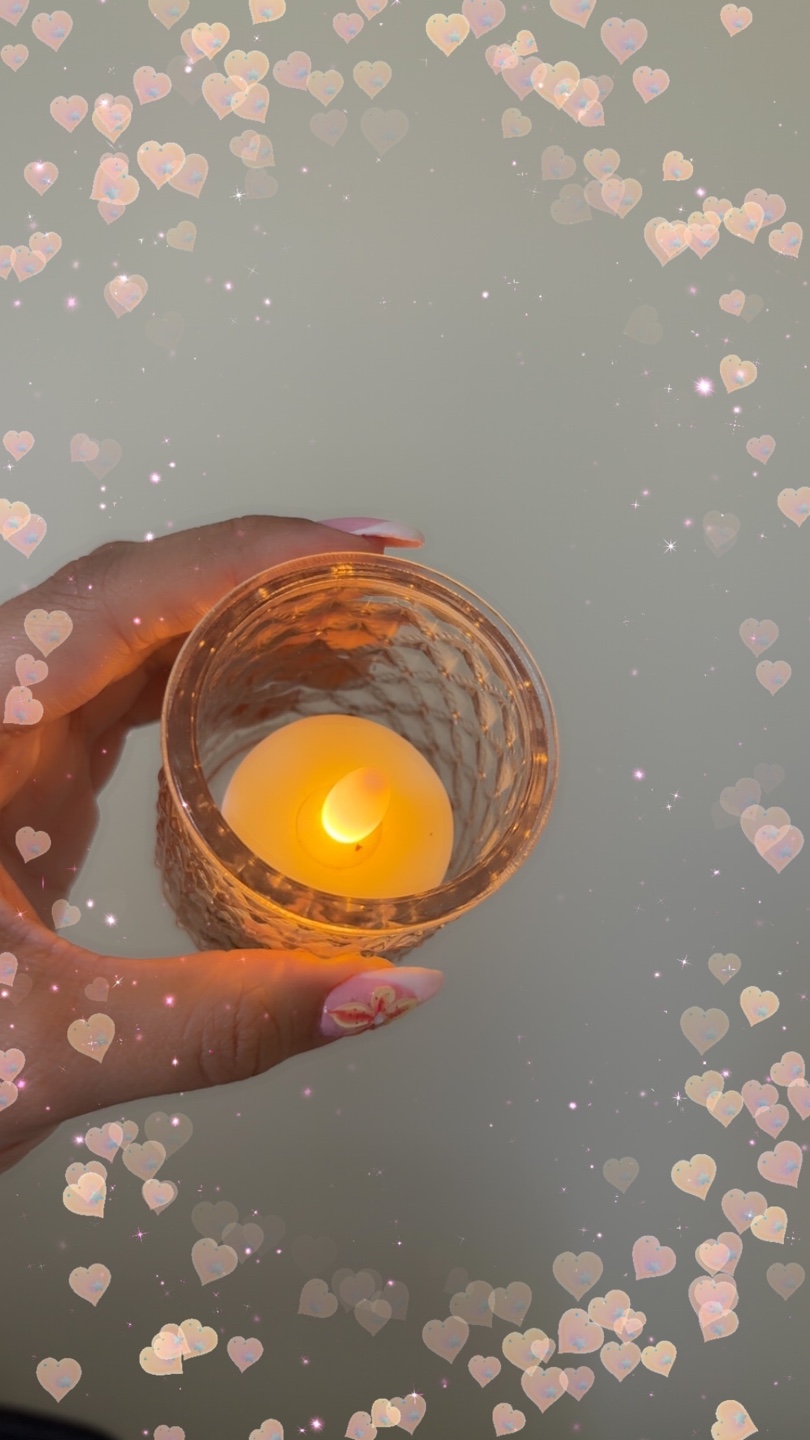 LED Tea Light Candle in Glass Holder