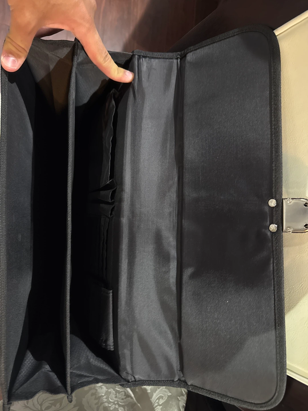 Black Briefcase with Multiple Compartments - photo 2