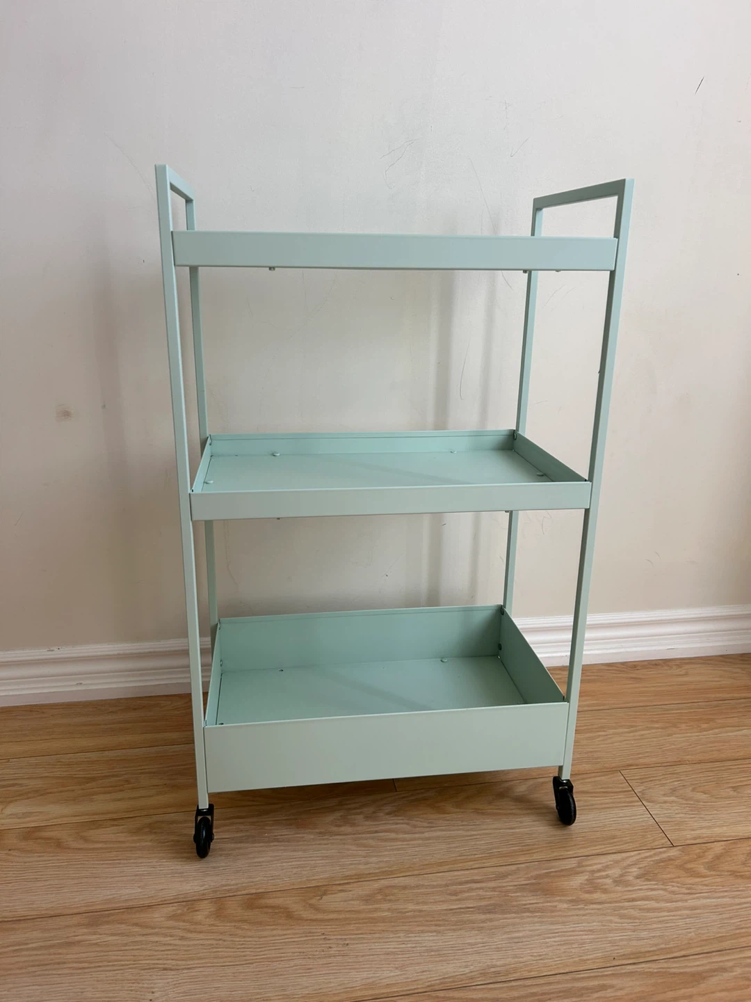 Light green 3-Tier Rolling Cart