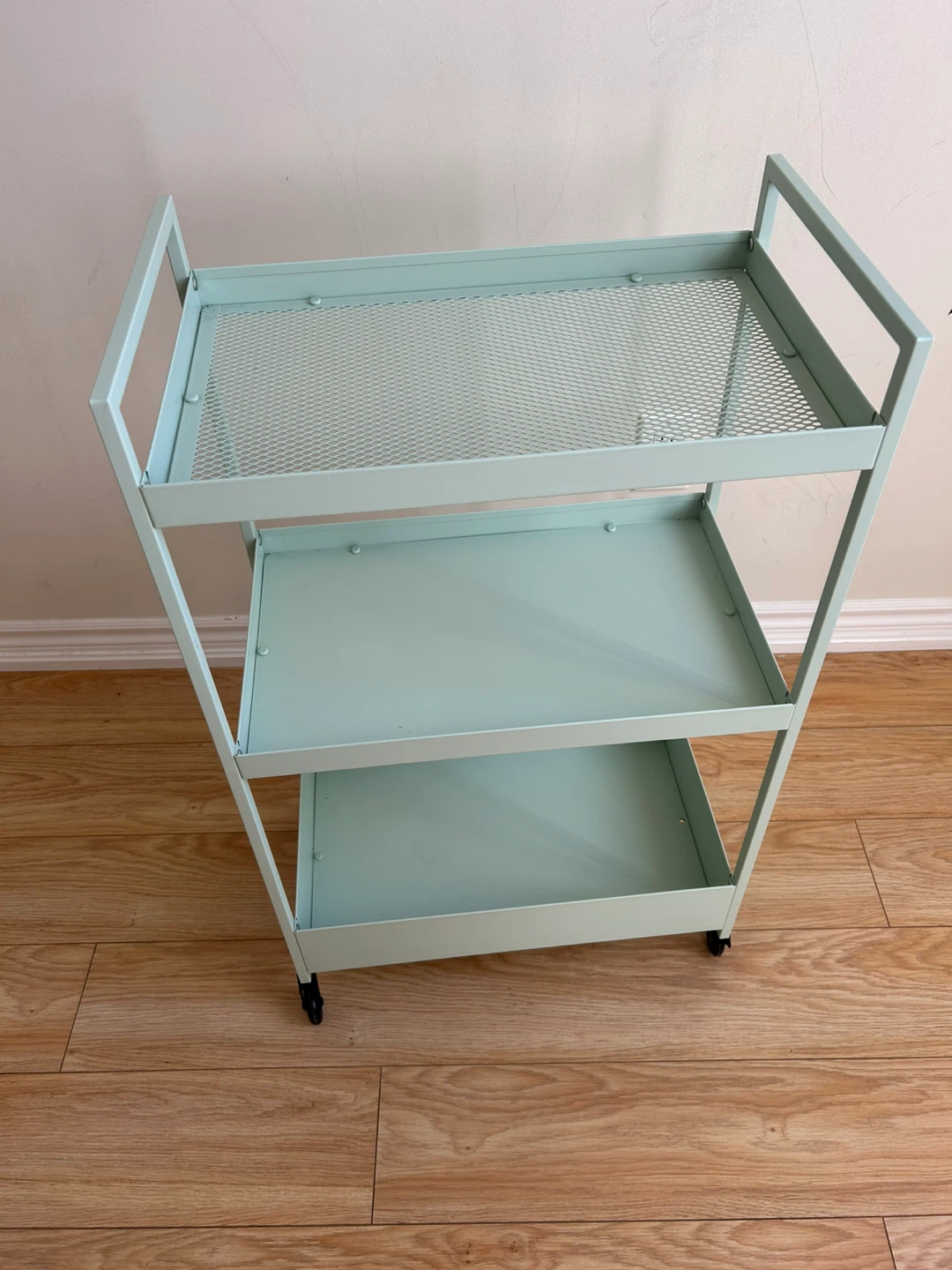 Light green 3-Tier Rolling Cart - photo 3