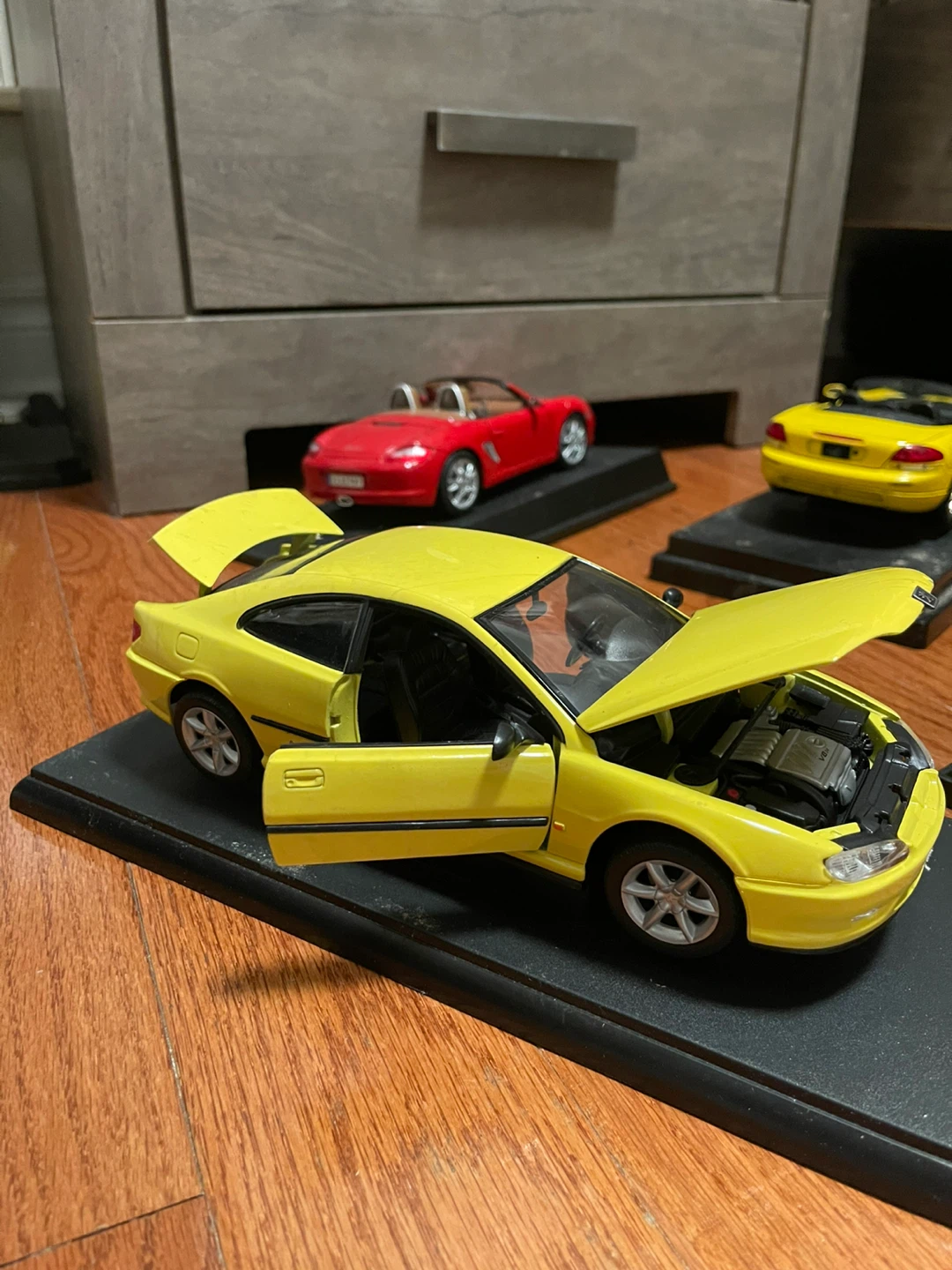 Yellow Peugeot 406 Coupe Model Car