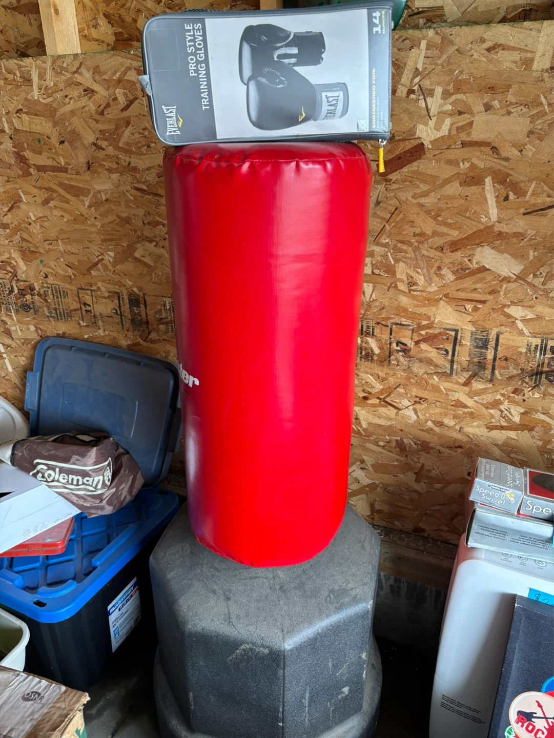 Stand up punching bag w/ Gloves