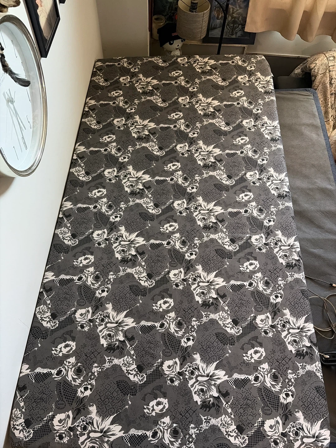 (2) twin foam Mattress with Floral Design