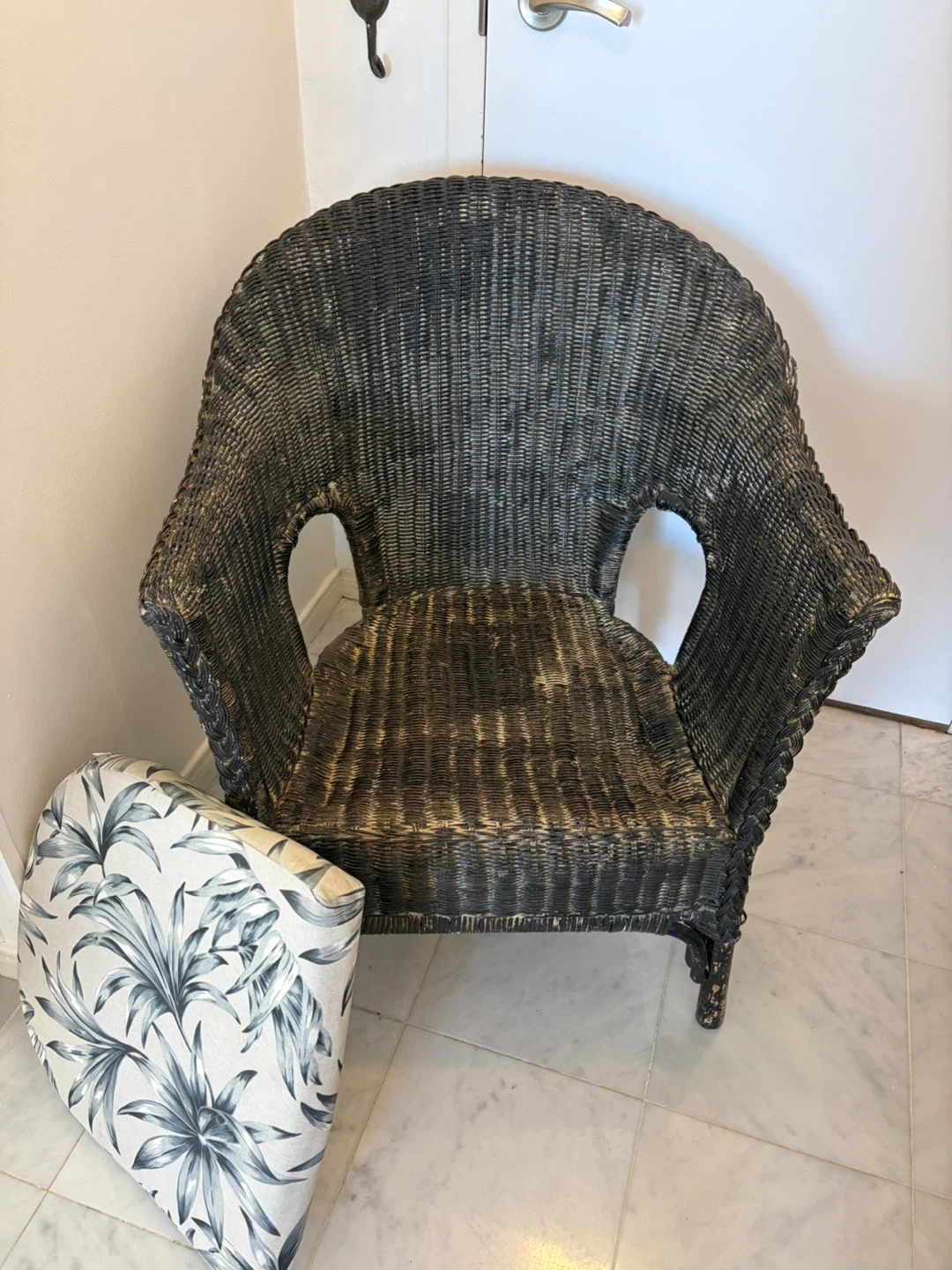 Wicker Accent Chair with Cushion - photo 2