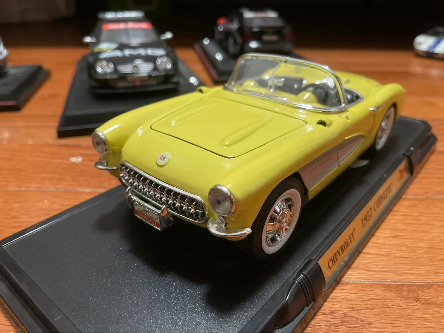 Yellow 1957 Chevrolet Corvette Diecast Model Car