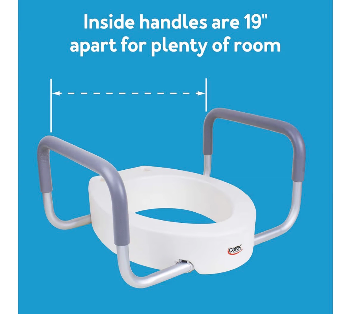 Carex Toilet Seat Riser with Handles - photo 5