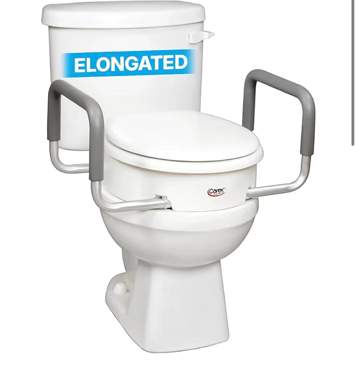 Carex Toilet Seat Riser with Handles