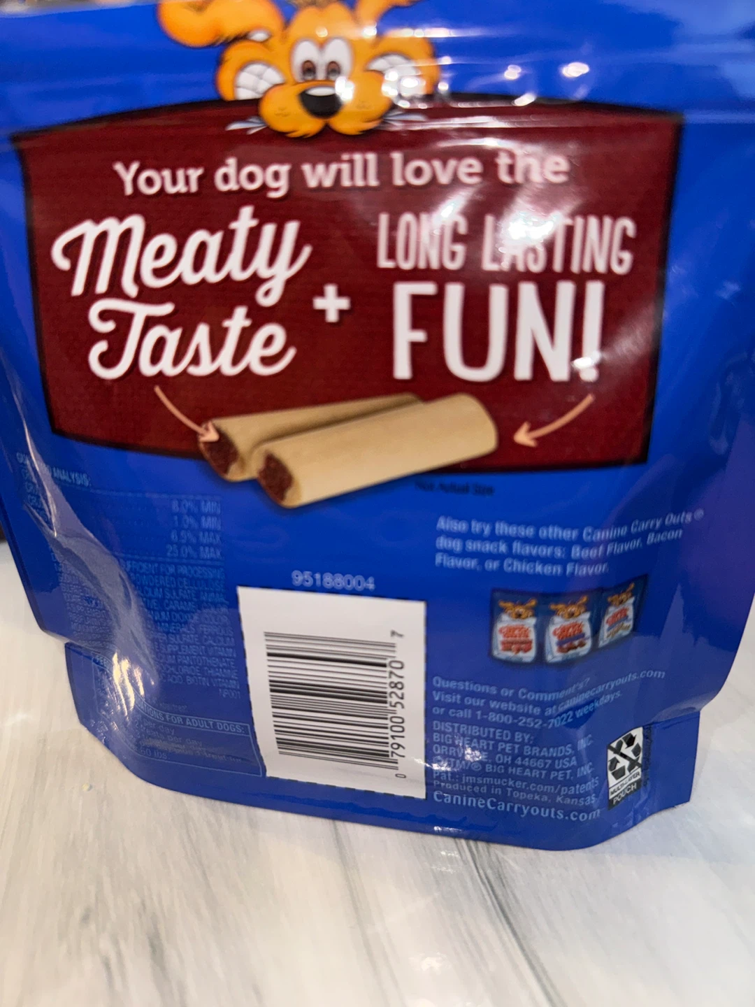 Canine Carry Outs Beef Flavor Chew Bones for Dogs - photo 2