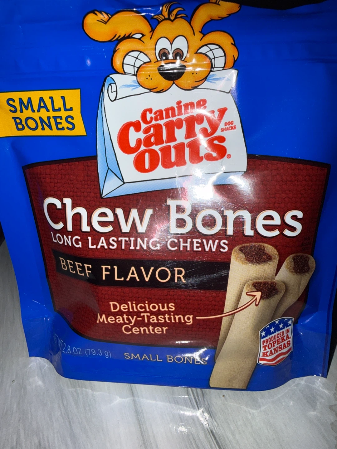 Canine Carry Outs Beef Flavor Chew Bones for Dogs